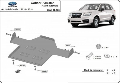 Scut metalic cutie de viteze Automata Subaru Forester 2013-2019 foto