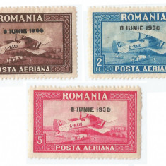 Romania, LP 84a/1930, C. Raiu-Posta aeriana, supratipar, filigran orizontal, MNH