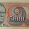 Bancnota 5000 DINARI / DINARA - RSF YUGOSLAVIA, anul 1985 *cod 428 = BROZ TITO!