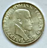 AUSTRIA 25 SCHILLING 1959 ERZHERTZOG JOHANN ARGINT AUNC, Europa