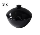 Set 3 cutii pentru condimente, 200 ml, Cesiro, Negru