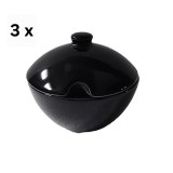 Set 3 cutii pentru condimente, 200 ml, Cesiro, Negru