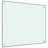 Panou antistropi de bucătărie, alb, 70x60 cm, sticlă securizată