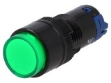 Comutator acţionat prin apăsare SPDT 0,5A/250VAC verde