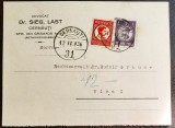 ROMANIA 1934 - Carte Postala Antet ADVOCAT DR. SIEG. LAST CERNAUTI, circulata la Viena (Austria), catre DR. RUDOLF GRAUER