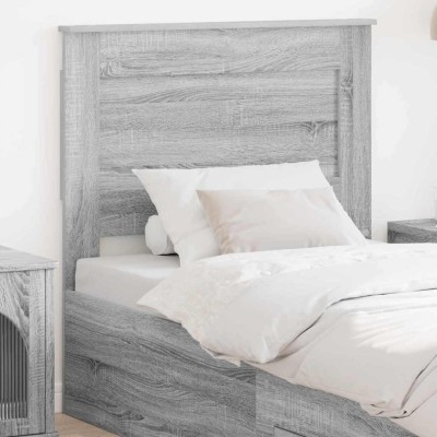 vidaXL Tăblie cap cu headboard Gri Sonoma 100 cm Lemn compozit 887478 foto