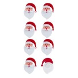 Autocolante Decorative Mos Craciun Set 8 Bucati Poliester 3.5x2.5cm CMCLASS