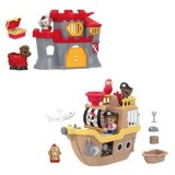 Castel cu Corabie de Pirati, Jucarie Prescolara, Multicolor, CMCLASS