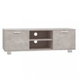Cumpara ieftin Comoda TV, gri beton, 120x40,5x35 cm, lemn compozit