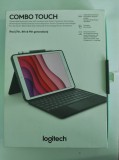 Husă cu Tastatură Luminata Logitech Combo Touch iPad 7 / 8 / 9 Gen - NOUĂ - Trackpad