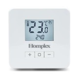 Termostat de ambient pentru centrala, cu fir, Homplex Evo X, 2 x AA, 230 V, afisaj digital, IP42, alb