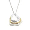 Colier personalizat cu 3 nume pe 3 inimioare - argint 925 - 45 cm