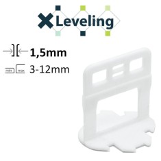 DISTANTIERE AUTONIVELARE ( CLIPS-URI ) PT. GRESIE, FAIANTA SI PLACI - ROST DE 1,5 MM - 100 BUC - XLEV-PLC1.5100