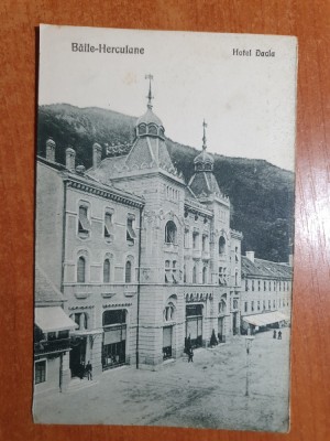 carte postala necirculata baile herculane anul 1929 - hotel dacia foto