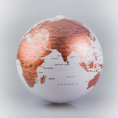 Glob pământesc rotativ 15 cm, bronz