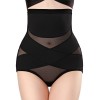 Lenjerie Modelatoare pentru Abdomen, cu Talie Inalta si Corset, Negru, Push-Up