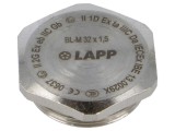 Capac protecție LAPP M32 1,5 IP68 nichelat 36mm cod 52103143