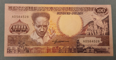 Surinam - 100 Gulden (1988) foto