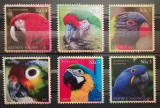 BC634, Eritrea 2017, serie fauna, papagali, Nestampilat