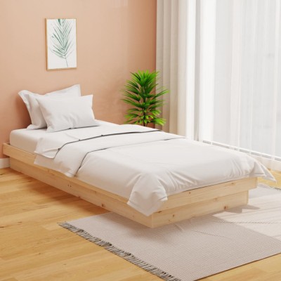 vidaXL Cadru de pat single, 90x190 cm, lemn masiv foto