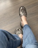 Pantofi din piele naturala Sonia Snake