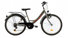 Bicicleta Copii Kreativ 2414 Gri 24 inch foto