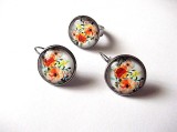 Set sticla cu motiv floral 45867