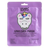 Mască facială hidratantă cu pa nză naturală, Model Unicorn, Albă, CMCLASS