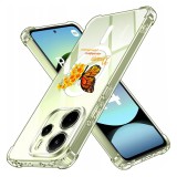 Husa antisoc pentru xiaomi redmi note 14 4g (regional) - airbag magsafe, col&Egrave;uri ranforsate- butterfly galben