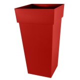 Cumpara ieftin Ghiveci inalt rosu mat 43,3x43,3x80 cm TOSCANA XXL