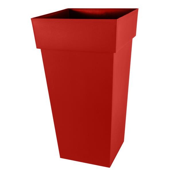 Ghiveci inalt rosu mat 43,3x43,3x80 cm TOSCANA XXL
