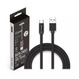 Cablu USB TYPE C 1m plat negru 2.4A RUBY EDITION V-Tac SKU-8498, Vtac