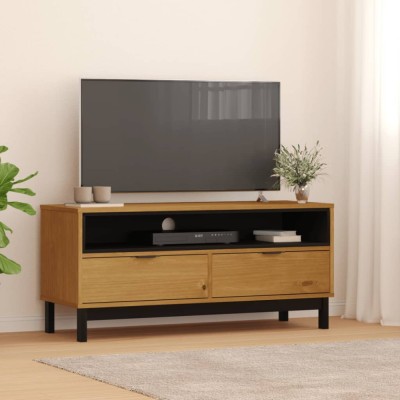 Gossi dulap tv &amp;bdquo;flam&amp;rdquo; 110x40x50 cm, lemn masiv de pin foto