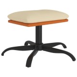 Cumpara ieftin Taburet, crem, 60x60x36 cm, textil si piele ecologica