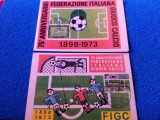 Lot 2 carti postale (vechi) fotbal-aniversare 75 de ani Federatia din ITALIA