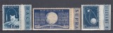 ROMANIA 1959 LP 487 ANUL GEOFIZIC INTERNATIONAL SERIE MNH, Nestampilat