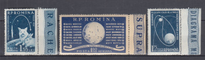 ROMANIA 1959 LP 487 ANUL GEOFIZIC INTERNATIONAL SERIE MNH foto