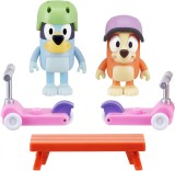 Set 2 figurine - Bluey - Bluey and Bingo&#039;s Scooter Fun | Moose Toys