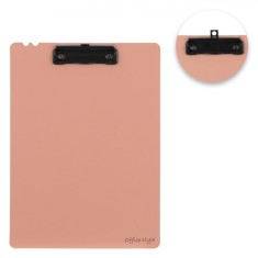 Clipboard Office Style, A4, Culoare Roz, Clips Negru Metalic