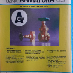 1974 Reclamă Uzina ARMATURA Cluj, comunism, epoca aur 24 x 20 cm industrie