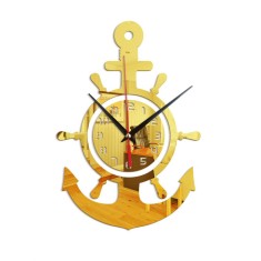 Ceas decorativ de perete, Ancora, Oglinda acrilica, 45 cm, MC-01