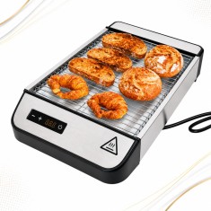 Prajitor de Paine Orizontal Shelton, 1000 W, Control Touch, Quartz, Display, 6 Niveluri de Rumenire, Silver titanium