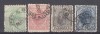 ROMANIA 1898 LP 52 CAROL SPIC DE GRAU CULORI SCHIMBATE UPU FILIGRAN PR STAMPILAT