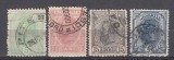 ROMANIA 1898 LP 52 CAROL SPIC DE GRAU CULORI SCHIMBATE UPU FILIGRAN PR STAMPILAT