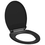 Capac WC cu inchidere silentioasa, eliberare rapida, negru