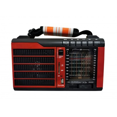 Radio elSales ELS-889 cu USB , cititor card , FM , AM , rosu foto