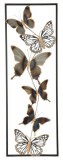 Decoratiune de perete Butterflies, Mauro Ferretti, 31x90 cm, fier, negru/argintiu