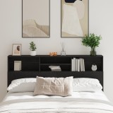 Gossi dulap cu tablie de pat, stejar negru, 180x19x103,5 cm