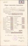 A851 Certificat școlar, 1915, Școala civilă de fete Szeged, Ungaria