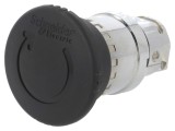 Comutator apăsare 22mm negru 2 poziții ZB4BS52